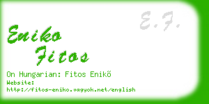 eniko fitos business card